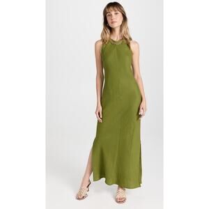 Faithfull The Brand Valenza Maxi Dress Palm Green - S
